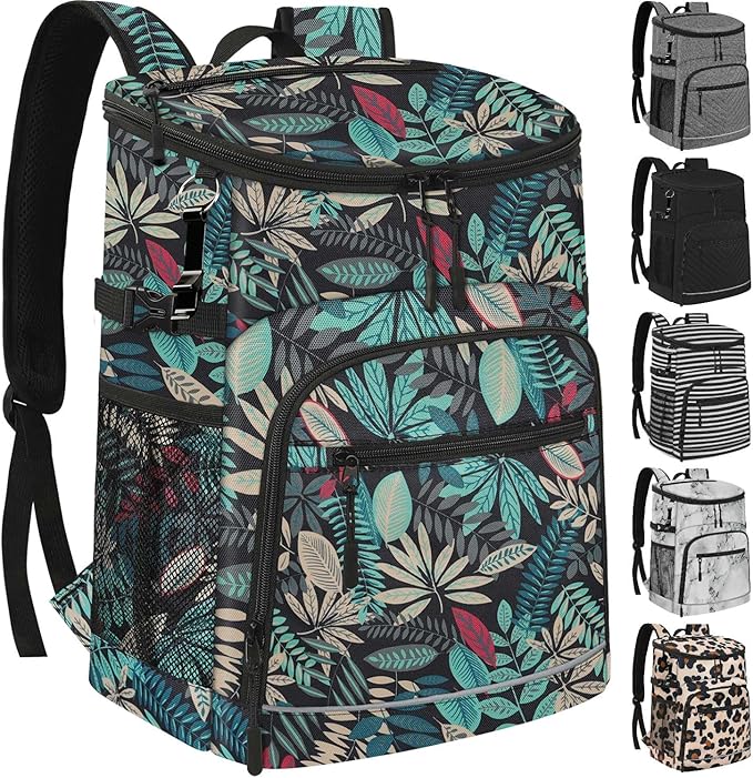 Cooler Backpack Insulated Leakproof Waterproof Backpack Cooler Bag 30/45 Cans, Large Capacity Lightweight Travel Camping Beach Backpack Cooler Ice Chest for Men and Women