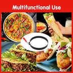 Egg Rings 2 Pack 6" Pancake Mold Nonstick Round Pancake Egg Mold with Silicone Handle Stainless Steel Frying Eggs Ring for Griddle Sandwich Eggs Muffin Pancakes Breakfast (red 2pcs 8inch)