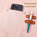 AFUN Chef Aprons for Women Men with Large Pockets, Cotton Canvas Cross Back Water Repellent Work Apron, Size M to XXL (LightPink)