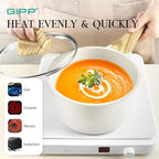 GiPP Pots and Pans Set Non Stick - 14 Pcs White Granite Kitchen Cookware Sets Nonstick Induction Cookware Cooking Pan Set with Frying Pans, Saucepans and Silicone Utensils, PFOS & PFOA Free