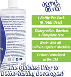 Quick & Clean 32oz. Descaler (8 Total Uses) - Made in the USA - Descaling Solution for Nespresso, Ninja, Delonghi, All Other Coffee and Espresso Machines…