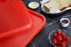New Star Foodservice Fast Food Tray, Set of 12 (Red, 10 by 14 Inch)