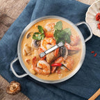 Homikit 20 Quart Soup Pot with Lid, Large Stainless Steel Stock Pot with Double Handles, Heavy Duty Cookware Induction Stockpot for Canning Steaming Simmering, Compatible All Cooktops, Dishwasher Safe