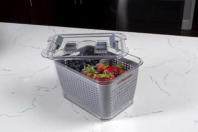 Kitchen Spaces - 1465A6-AMZ Kitchen Spaces Colander Bin, Medium, Gray