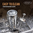 Stainless Steel French Press Coffee Maker Large 1 L(34 oz) Mirror – Durable Double Walled Insulated Coffee Press Keeps Drinks Hot, Easy to Use and Clean Stylish Design for Rich Flavor