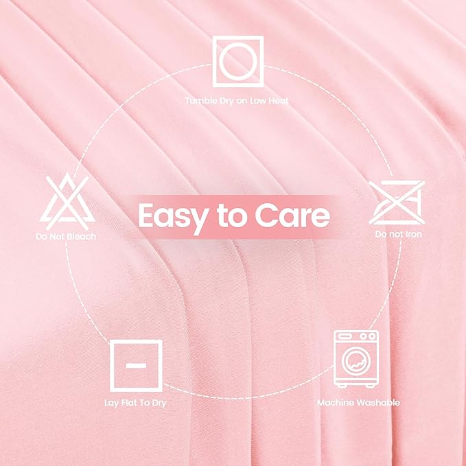 Utopia Kitchen 6FT Spandex Tablecloth [2 Pack, Pink] 200 GSM Stretch, Fitted, Washable and Wrinkle Resistant Table Cloth Rectangle Cover for Trade Shows, Wedding, Parties [72Lx30Wx30H Inch]