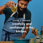 hedley & bennett Crossback Apron - Crossback Chef Apron with Pockets - 100% Cotton Denim, 8oz - Cedar Blue