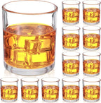 12 Pieces Old Fashioned Whiskey Glasses 10 oz Bourbon Cocktail Rocks Glasses for Whiskey Bourbon Liquor and Cocktail Drinks Gift for Men Home Bar(Classic)