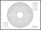 32x24" Extra Large Dough Mat Silicone Baking Mats for Rolling Pastry,Kneading Sourdough Bread Baking Supplies Black