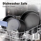 SENSARTE 24 Piece Pots and Pans Set, Nonstick Detachable Handle Cookware, Induction Kitchen Cookware Set with Removable Handle, Healthy Non Stick for RV, Dishwasher＆Oven Safe (Black)