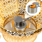 8QT Chafing Dishes Set, Luxury Stainless Steel Round Gold Buffet Warmers with Rolled Edge for Catering, Weddings, Parties, Hotels (6-Pack)