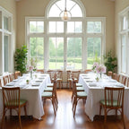 Fitable 8 Pack Rectangle Tablecloths: Stain Resistant Wrinkle Free Circle Table Clothes, Washable Reusable Polyester Table Covers for Wedding Party Birthday Banquet Reception(White, 90x132 Inch)