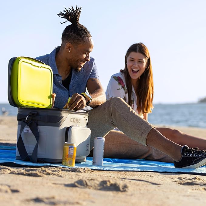 CORE Magnetic Leak Proof Soft Cooler with Waterproof Zipper | Insulated Bag Portable Ice Chest Box | Best Soft Cooler for Food & Beverages for Tailgating, Car Camping, Travel, and Family Beach Picnics