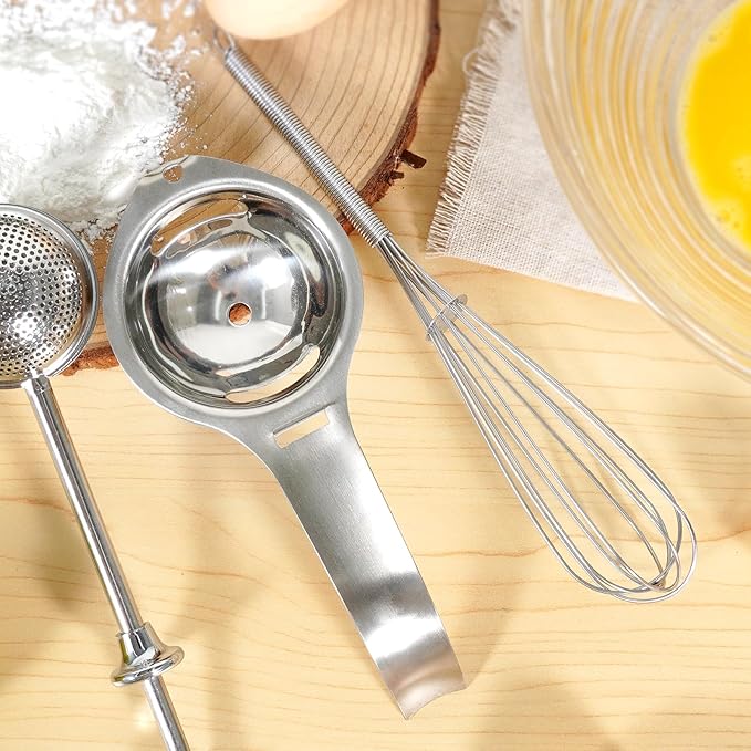 12-Piece Measuring Cups and Spoons Set with Flour Duster and Egg Separator, BPA-Free, Dishwasher Safe Kitchen Gadgets for Baking & Cooking