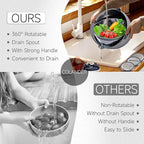 4-1 Colander with Bowl Set - Pasta Strainer - Colander for Kitchen - Strainers and Colanders Rice Strainer Fruit Cleaner Veggie Wash Sink Strainer Kitchen Essentials - Dark Grey