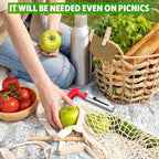 Apple Corer Tool – Stainless Steel Apple Core Remover with Durable Plastic Handle – Comfortable Grip, Easy to Use, Dishwasher Safe & Long-Lasting | Works for Apples, Pears, Tomatoes, Peppers & More