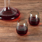 Restaurantware-Vetri 15 Ounce Wine Glasses, 6 Dishwashable Stemless Wine Glasses - No Lead, Durable, Green Glass Stemware, For Home, Bar, Or Restaurant, Serve Merlot, Chardonnay, Or Bordeaux