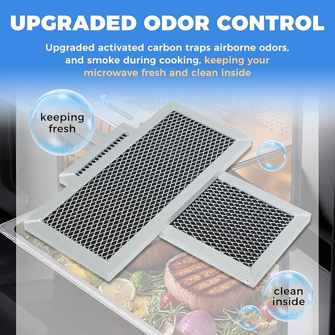 2-Pack ME19R7041FS Microwave Oven Charcoal Filter Replacement Compatible with Samsung ME19R7041FS/AA, ME19R7041FT/AA, ME19R7041FB/AA, Durable Microwave Filter Replacement