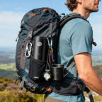 Portable 2-in-1 Coffee Maker, Portable 19 Bar Espresso Machine with Automatic Heating, Compatible with NS and Ground Coffee for Camping, Hiking Travel and Home (Black)