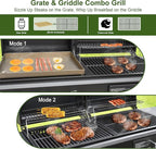 Brand-Man Propane Gas and Charcoal Grill Combo,Grill and Griddle Combo Dual Fuel BBQ Grill with Dual Lids for Outdoor Barbecue, Black
