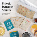 Insulated Cocktail Shaker Set | Double Wall Stainless Steel | Martini Shaker for Home Bar Bartending | Built-in Drink Measurement System & Strainer, Travel Bag, 35 Recipes | Gift Set (Marble)