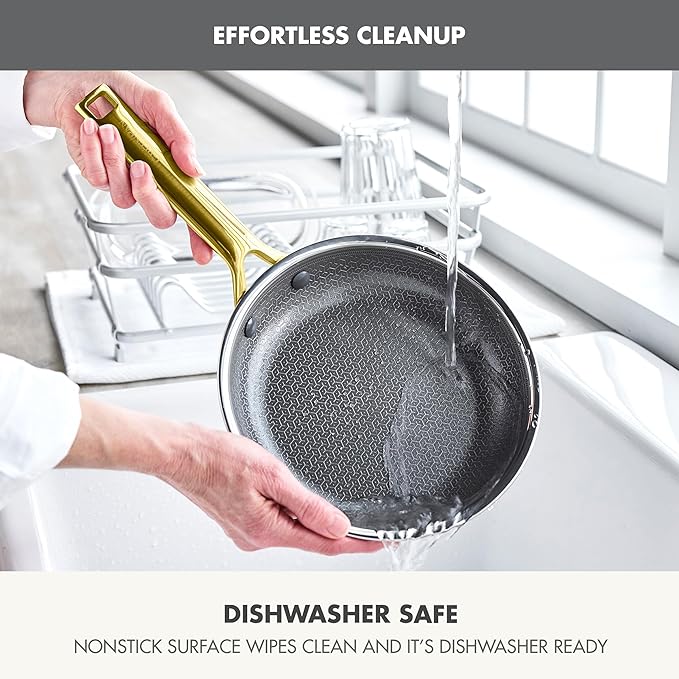 GreenPan Hybrid 13 Piece Nonstick Stainless Steel Cookware Set, APEX Tri-Ply Thermobond PFAS-Free Ceramic Pots & Pans, Induction & All Cooktop Compatible, Oven Temp to 850°F, Dishwasher Safe, Gold