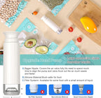 19 PCS Vacuum Sealer, Handheld Manual Vcuum Pump For Borosilicate Glass Vacuum Storage Containers [4PCS, 21Oz] & 10 PCS Vacuum Bags[8.5Cups], Meal Prep Containers, Airtight Food Storage Containers