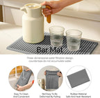 2 Pack Bar Mat, Home Bar Tool Drying Mats, Bar Accessories for The Home Bar Set 18''x12''（Gray） for Bars, Outdoor Camping, Bar for Home