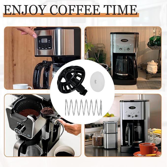 Coffee Machine Brew Basket Bottom Spring Loaded Stopper Kits Compatible with Cuisinart Coffee Makers, Coffee Maker Parts Fit for Cuisinart DCC-1200, DCC-1200BCH, DCC-1200BW Brew Basket, 2 Pack