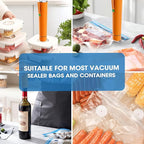 Vacuum Sealer Machine, Portable Handheld Vacuum Sealer with 40PCS Reusable Zipper Vacuum Bags (Vacuum Sealers+ 20 large+20 small vacuum seal bags)