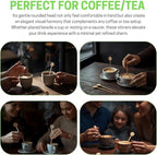 6.25" Custom Wooden Coffee Stirrers with Round Heads – Customizable Stirrer Sticks with Logo or Text | Eco-Friendly Drink Stirrers for Coffee, Tea, Beverages & Events (6.25" - Pack of 50)