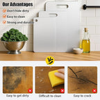 Titanium Cutting Board, 100% Pure Titanium Chopping Board for Kitchen, Hygiene & Durability Double Sided Cutting Board, Non toxic Chopping Board, Dishwasher Safe (13.2“ x 9.4”)