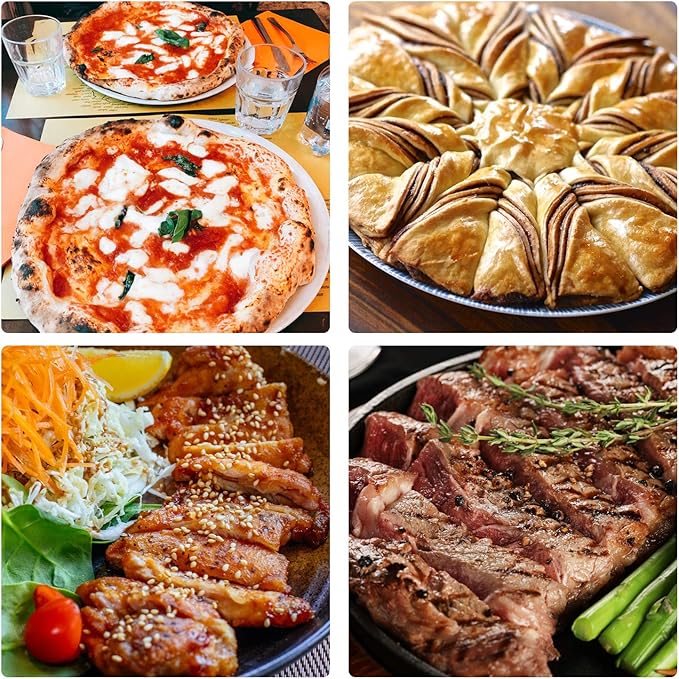 Beasea Pizza Pans with Holes, 8.5 Inch Food Network Pizza Pan Heavy Duty Aluminum Alloy Round Pizza Tray Perforated Pizza Crisper Pan Pizza Baking Tray Bakeware for Home Restaurant Kitchen Air Fryer