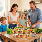 Aliggbent 120Pcs Regular Mouth Mason Jar Canning Lids and 120Pcs Bands Split-Type Jar Lids Canning Flats for Jars (Canning Jar Lids and Rings/70MM)