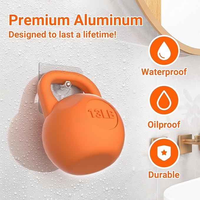 Shower Hooks for Inside Shower, 20 Packs Wall Hangers Without Nails,Adhesive Wall Hooks 13 lbs Load Max, Bathroom WallSticky for Hanging Towels