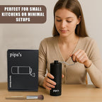 pipa’s Manual Coffee Bean Grinder with Brush (35g) | Stainless Steel Burr Mill, Adjustable Coffee Grinder for Espresso, Pour Over, French Press & Cold Brew | Coffee Hand Grinder for Home & Outdoor