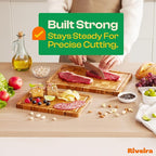 Riveira Bamboo End Grain Wood Cutting Board – Versatile And Durable: Set Of 2 Pcs Wooden Cutting Boards – Natural Wooden Cutting Boards For Kitchen Set – Complete Bamboo End Grain Cutting Board