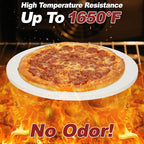 Round Pizza Stone for Grill and Oven- 16 inch Baking Stone Heavy-Duty Cordierite Pizza Stone for Bread, Cookies, Heat Proof BBQ Grilling Cooking Stone for Making Crisp Crust Pizza (White)