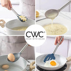 COOK WITH COLOR Silicone Cooking Utensils, Kitchen Utensil Set, Easy to Clean Silicone Kitchen Utensils, Cooking Utensils for Nonstick Cookware, Kitchen Gadgets Set, 5 Pieces, Red