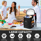Cooler Backpack, Lightweight and Soft Backpack Cooler for Men Women, Insulated Lunch Bag for Camping Traveling Hiking