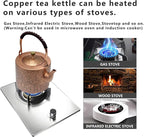 67.6oz Copper Teapot, Tea Kettle For Stovetop Safe, Classic Non-Coating Pure Copper Tea Set with Stainless Steel Tea Ball For Loose Leaf, Large and Solid Tea Pot For 4-6 Cups (2000ml)