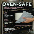 Authentic Wood and Ceramic Tortilla Warmer - Tortilla Holder with Lid - Bread Warmer - Pancake Holder- Roti Box - 8.5 Inches