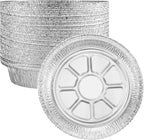 8" Aluminum Foil Pans without Lids 50 Pack of 33.8 oz,Heavy Duty Disposable Containers for Roasting,Storing,Baking,Cooking, Deep Dish Pie Pans, Recyclable