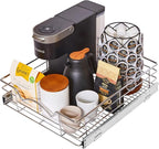 HOLDN’ STORAGE Pull Out Cabinet Organizer, Individual Sliding Drawers - Heavy Duty Metal with Lifetime Limited Warranty - Anti Rust Chrome Finish (Single Tier, 17" W)