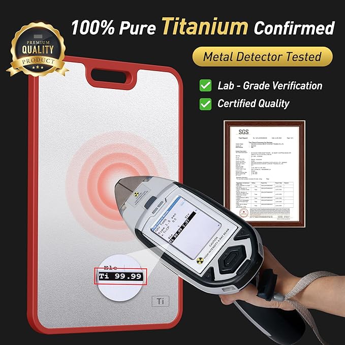 2 in 1 Pure Titanium Cutting Boards for Kitchen Chopping Board Butcher Block Kitchen Gadgets Seller 2025 First Apartment Essentials New Home Must Haves Things Stuff House Decor Housewarming Gifts