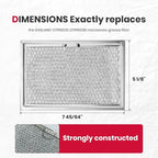 Microwave Filter Replacement 7.7" x 5.12" For GASLAND OTR1603S OTR1603B, For Thermomate OTR773W OTR773S OTR773B, Microwave Grease Filter (2-Pack), OTR1603LW