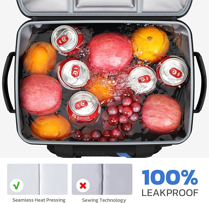 Maelstrom Cooler Bag, 30 Cans Beach Cooler, Large Leakproof Insulated Soft Cooler with Bottle Opener, Ice Chest, Portable Collapsible Cooler for Travel, Camping, Shopping