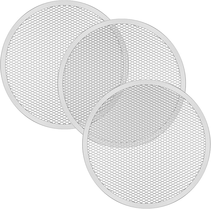 3Pcs Pizza Tray 12 inch Pizza Screen Non Stick Pizza Oven Tray Temperature Resistant Pizza Mesh Baking Tray Reusable Pizza Mesh Pan for Baking Oven Home Restaurant