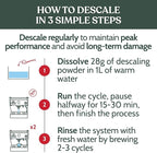 Roobi Professional Espresso Machine Descaling Powder. Carbon Neutral Espresso Descaler Powder. Up to 21 uses, 600gr.