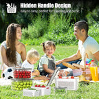 10Pack Fruit Storage Containers for Fridge - Berry Containers with Vent and Handle Lids, Fruit Containers for Fridge with Colander, lettuce keeper for Refrigerator Organizers and Storage
